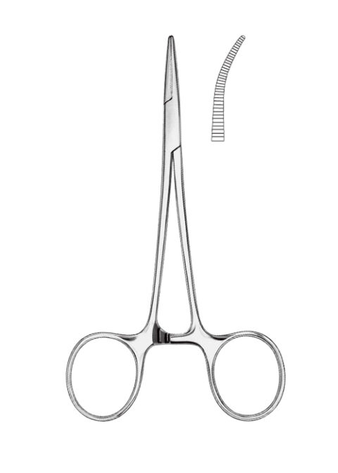 Jehelec Halsted-Moquito 10cm, zahnutý