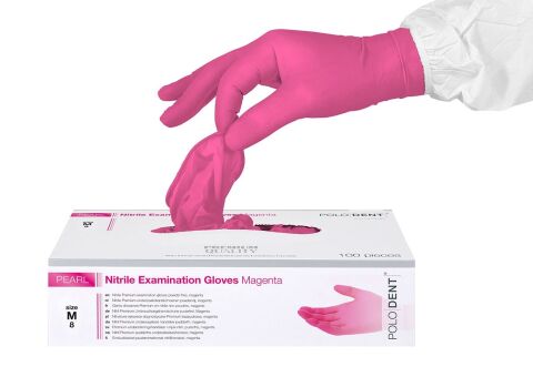 POLODENT nitrilové rukavice magenta - S