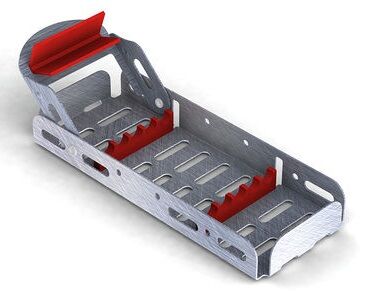 Nerezová kazeta EASY TRAY 18x7cm, červená