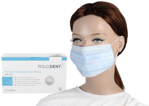POLODENT Prémiové ochranné masky modré
