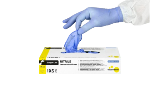 YELLOW POINT nitrilové rukavice modré L