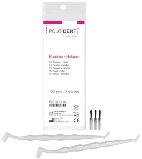 POLODENT štětečky průhledné/černé vč.držáků