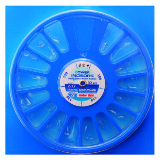 Korunky transparentní incisální dolní 32ks 100-130