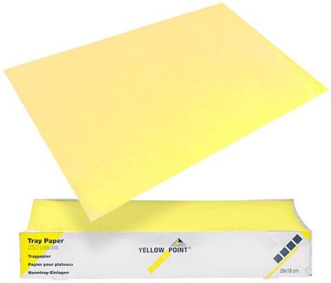 YELLOW POINT Filtrační papír na tácky 18x28, žlutý