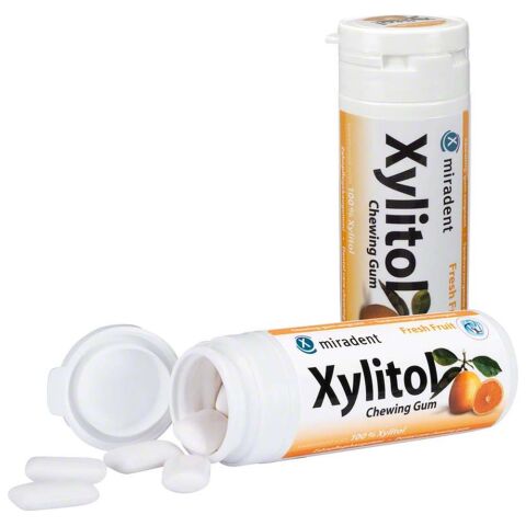 Miradent Xylitol - žvýkačky, 30ks čerstvé ovoce