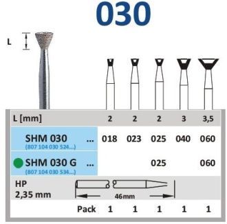 HORICO diamant sintrovaný vrták - obrácený kónus