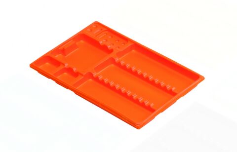 Tácek plastový 18x14cm, 400ks oranžový