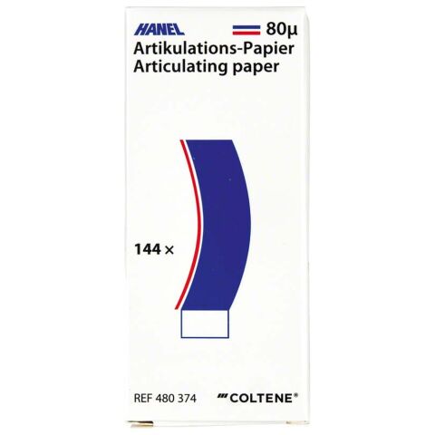 Hanel artikulační papír C-80µ modročervený 144ks