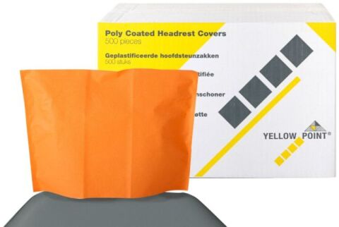 Návleky na opěrku hlavy 25 x 33 cm, pomerančové