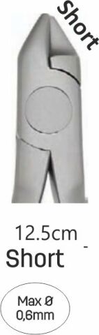 Kleště Aderer krátké Maks průměr 0,6mm, 12cm