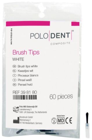 POLODENT štetečky bílé/černé regular