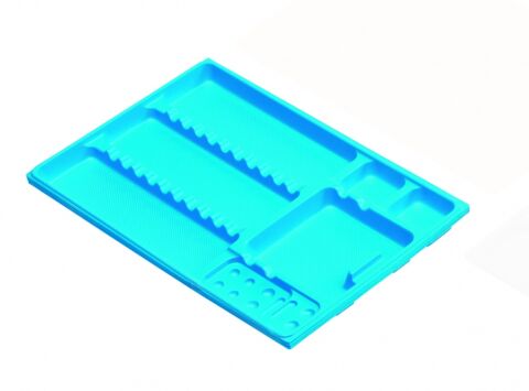 Tácek plastový 18x14cm, 400ks modrý