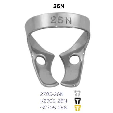 Kofferdamová spona 26N - horní molar