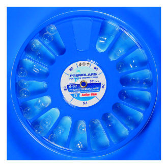 Korunky transparentní premolárové 32ks
