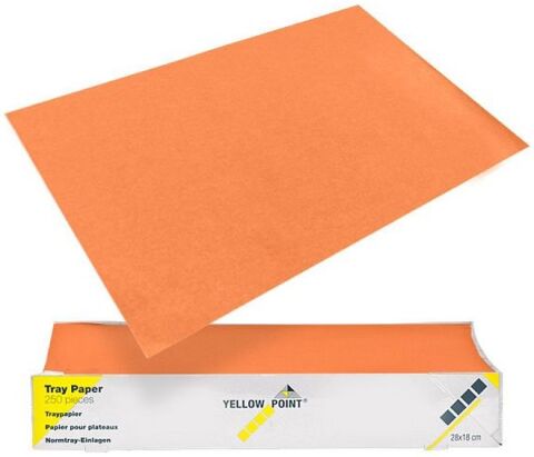 YELLOW POINT Filtrační papír na tácky 18x28,oranž.