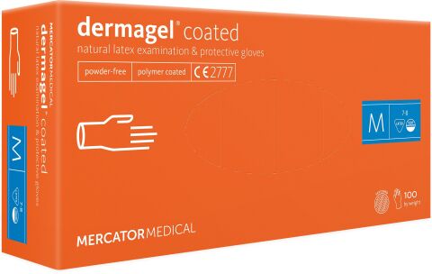 Vyšetřovací rukavice latexové dermagel