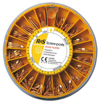 Screw Post  R&S pozlacené koř. čepy, 12ks 1,5mm