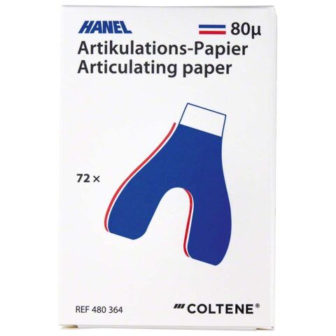 Hanel artikulační papír U-80µ modročervený 72ks