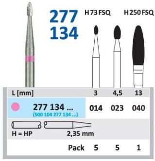 HORICO tvrdokovová fréza - vajíčko 4,0mm