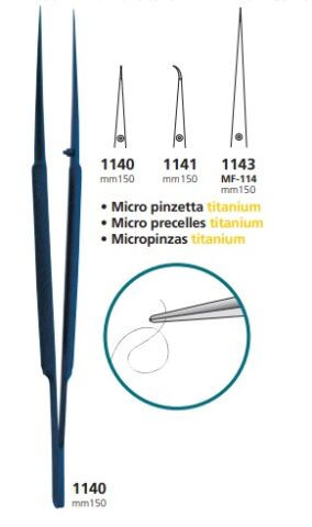 1140 Micro jehelec titanový rovný
