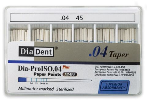 Papírové čepy DiaDent 4% 045