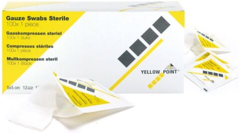 YELLOW POINT Gáza sterilní 5 x 5 cm