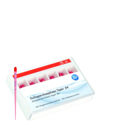 Guttaperčové čepy 4% 030