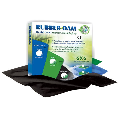 Rubber-Dam Medium Mint Black 36ks