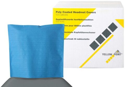 Návleky na opěrku hlavy 25 x 25 cm, tmavě modré