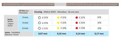 Perforovaný diamantový pásek jednostranný C374