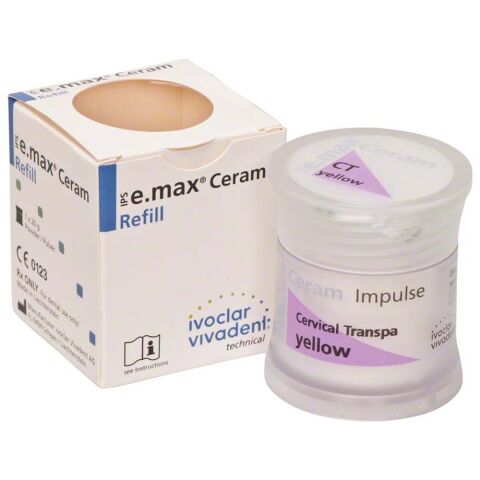 IPS e.max Ceram Cervical Transpa, 20g žlutá