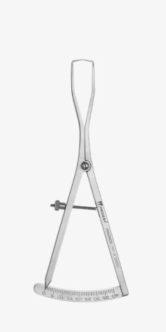 MĚŘÍTKO POSUVNÉ CASTROVIEJO WEISS ZAHNUTÝ