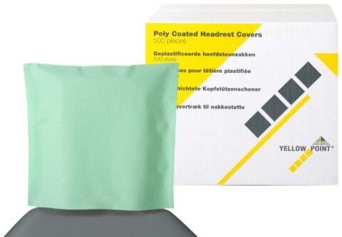 Návleky na opěrku hlavy 25 x 25 cm, zelené