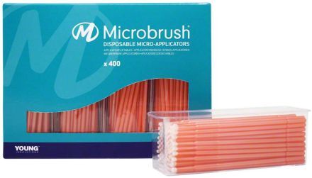 Microbrush Plus - aplikátory, regular broskvové