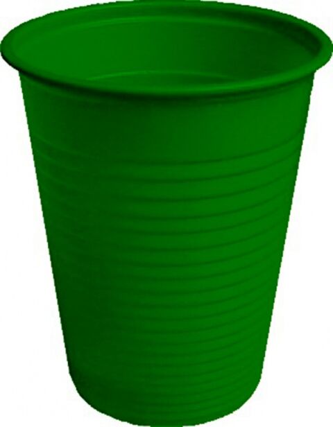 Kelímky plastové 180ml, zelené 100ks