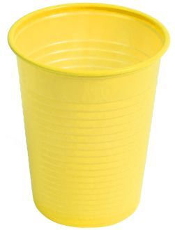 Kelímky plastové 180ml, žluté 100ks