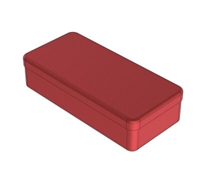Box aluminium 21x10x5cm, červený