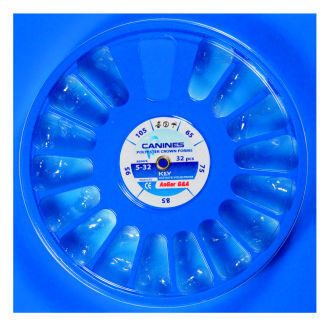 Korunky transparentní oční zuby 32ks