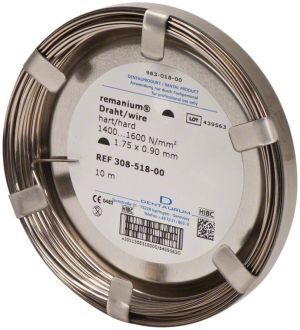 Remanium drát půlkruhový tvrdý 1,75x0,9mm