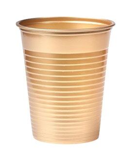 Kelímky plastové 180ml, zlaté 100ks