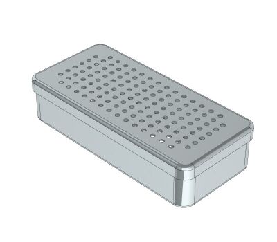 Perforovaný nerezový box 21x10x5cm