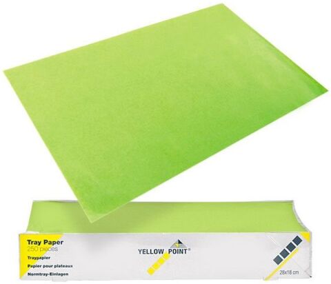 YELLOW POINT Filtr. papír na tácky 18x28,limetk.