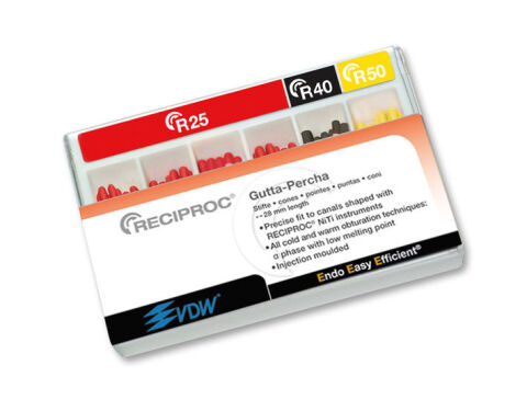 Guttaperčové čepy VDW Reciproc, R25