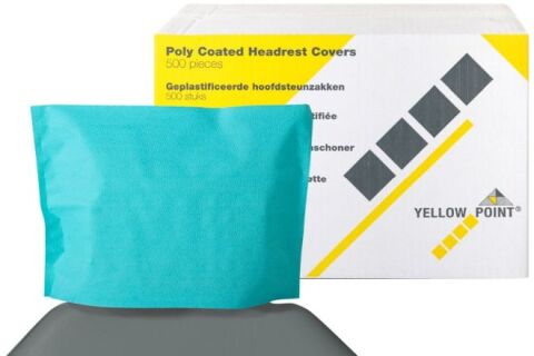 Návleky na opěrku hlavy 25 x 33 cm, tyrkysové