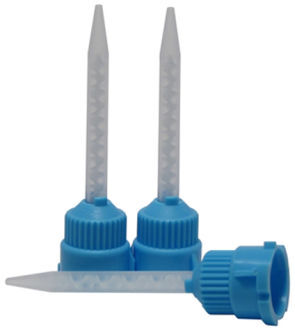 Míchací kanyly, 50ks modré špičaté