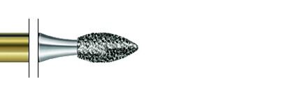 Strukturovaný diamant plamen D19mm 016, S6368