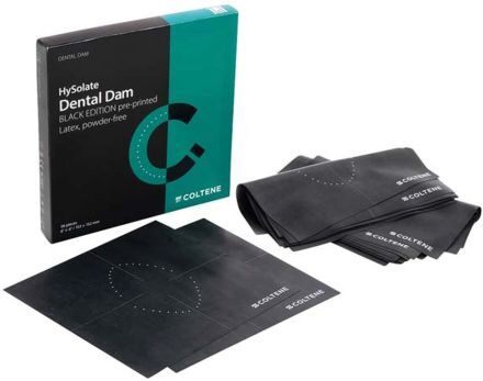 HySolate Latex Dental Dam černé silné předtištěné,