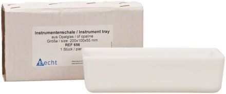 Tácek na nástroje z opálového skla