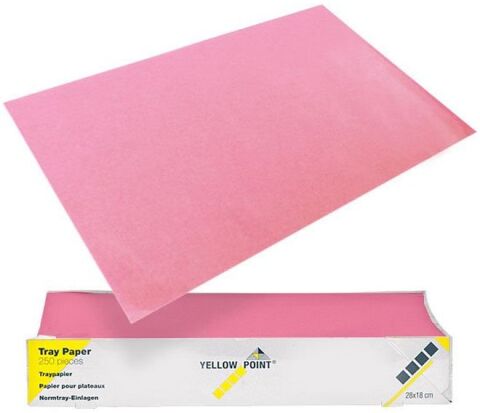 YELLOW POINT Filtrační papír na tácky 18x28,růžový