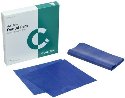 HySolate Latex Dental Dam modré medium, 36ks